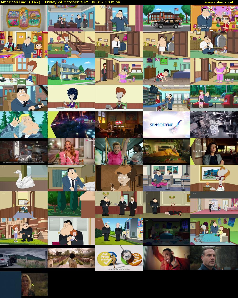 American Dad! (ITV2) Friday 24 October 2025 00:05 - 00:35