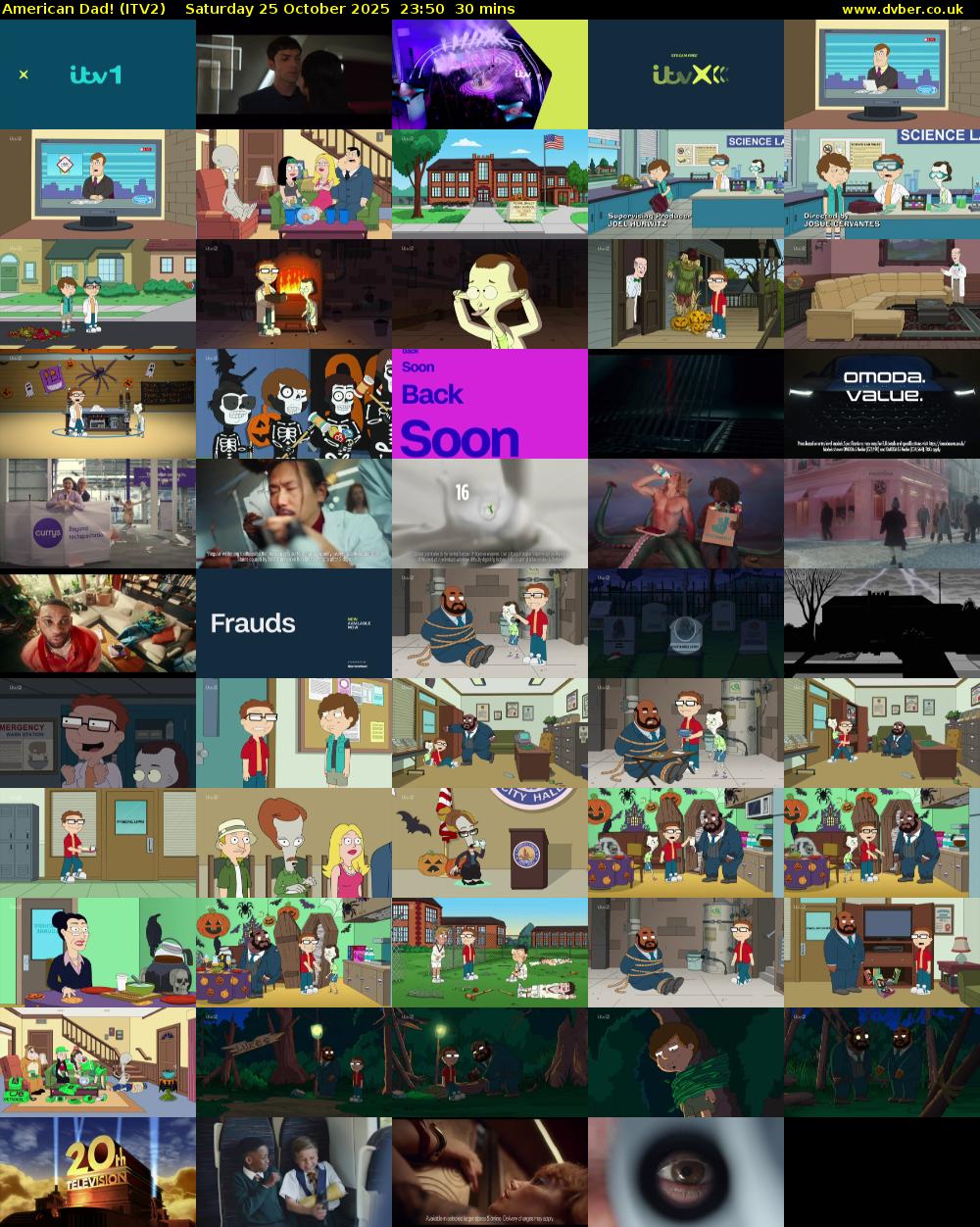 American Dad! (ITV2) Saturday 25 October 2025 23:50 - 00:20