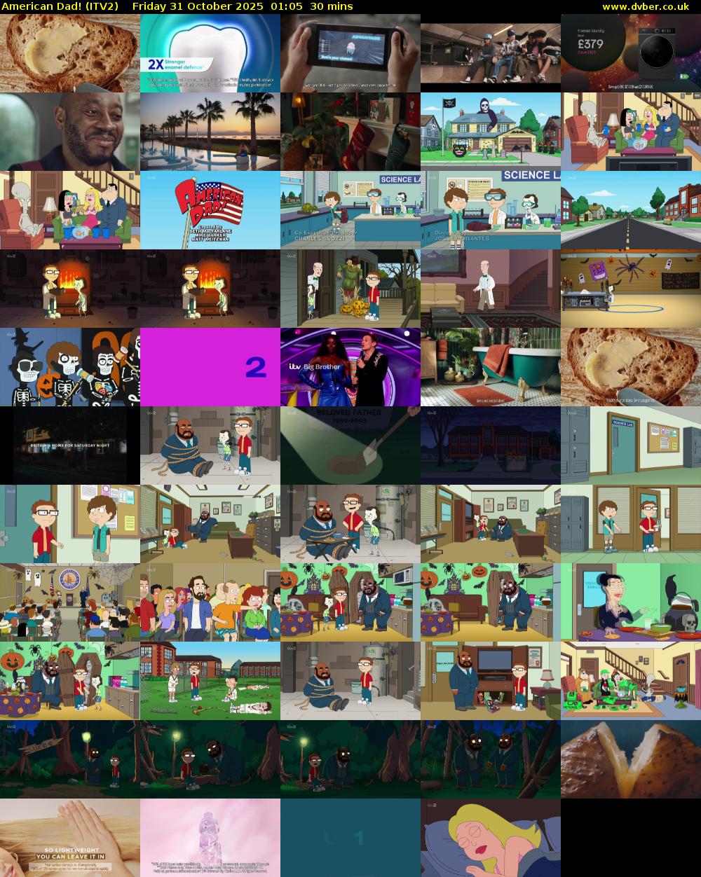 American Dad! (ITV2) Friday 31 October 2025 01:05 - 01:35