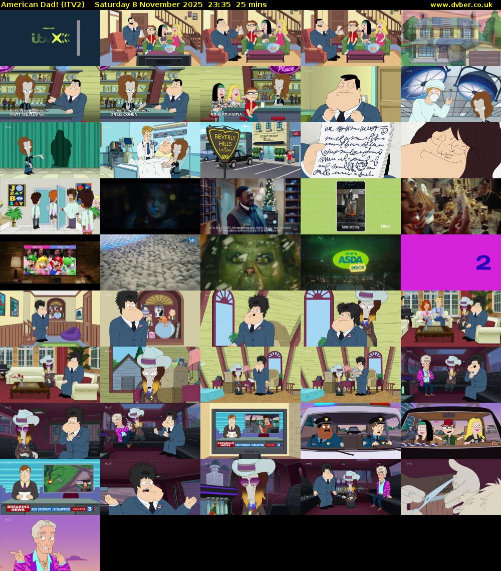 American Dad! (ITV2) Saturday 8 November 2025 23:35 - 00:00