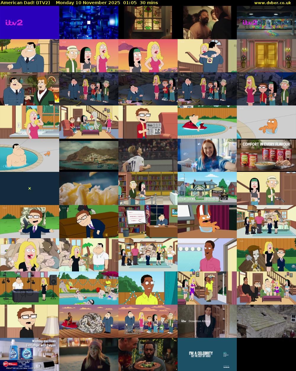 American Dad! (ITV2) Monday 10 November 2025 01:05 - 01:35