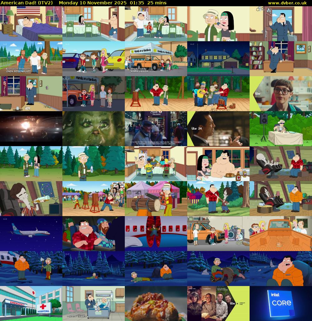 American Dad! (ITV2) Monday 10 November 2025 01:35 - 02:00