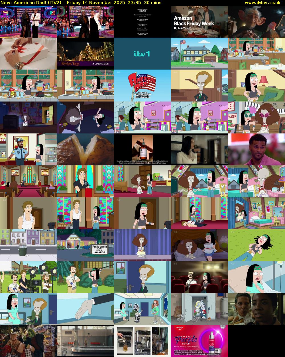 American Dad! (ITV2) Friday 14 November 2025 23:35 - 00:05