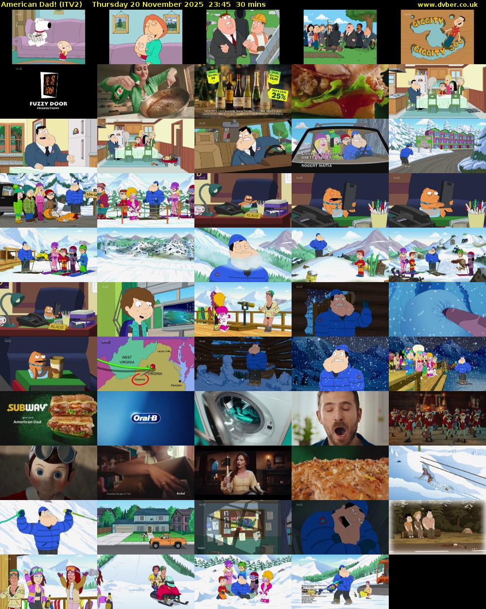 American Dad! (ITV2) Thursday 20 November 2025 23:45 - 00:15