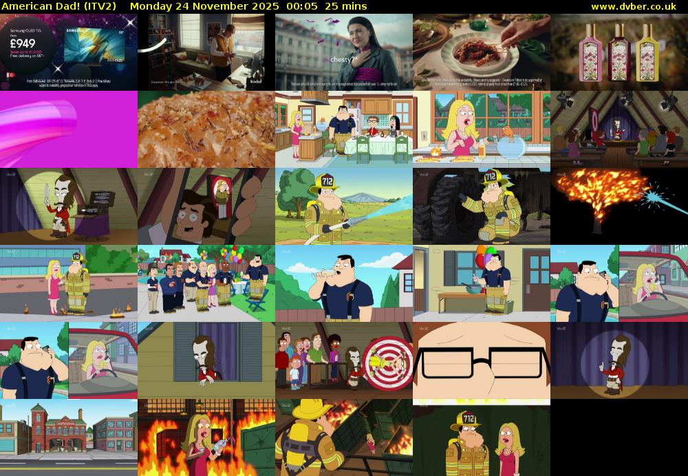 American Dad! (ITV2) Monday 24 November 2025 00:05 - 00:30