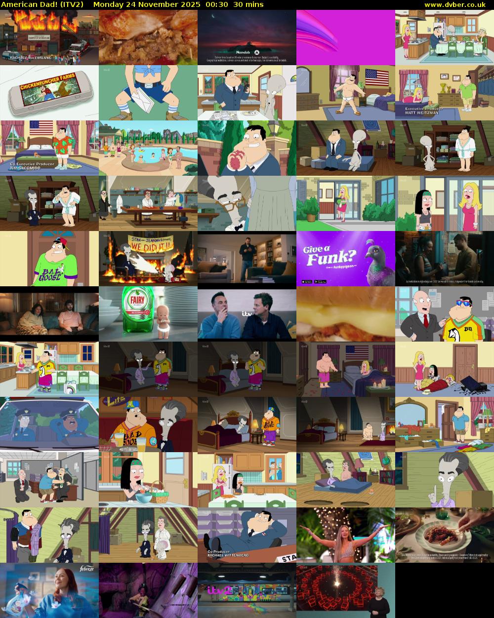 American Dad! (ITV2) Monday 24 November 2025 00:30 - 01:00
