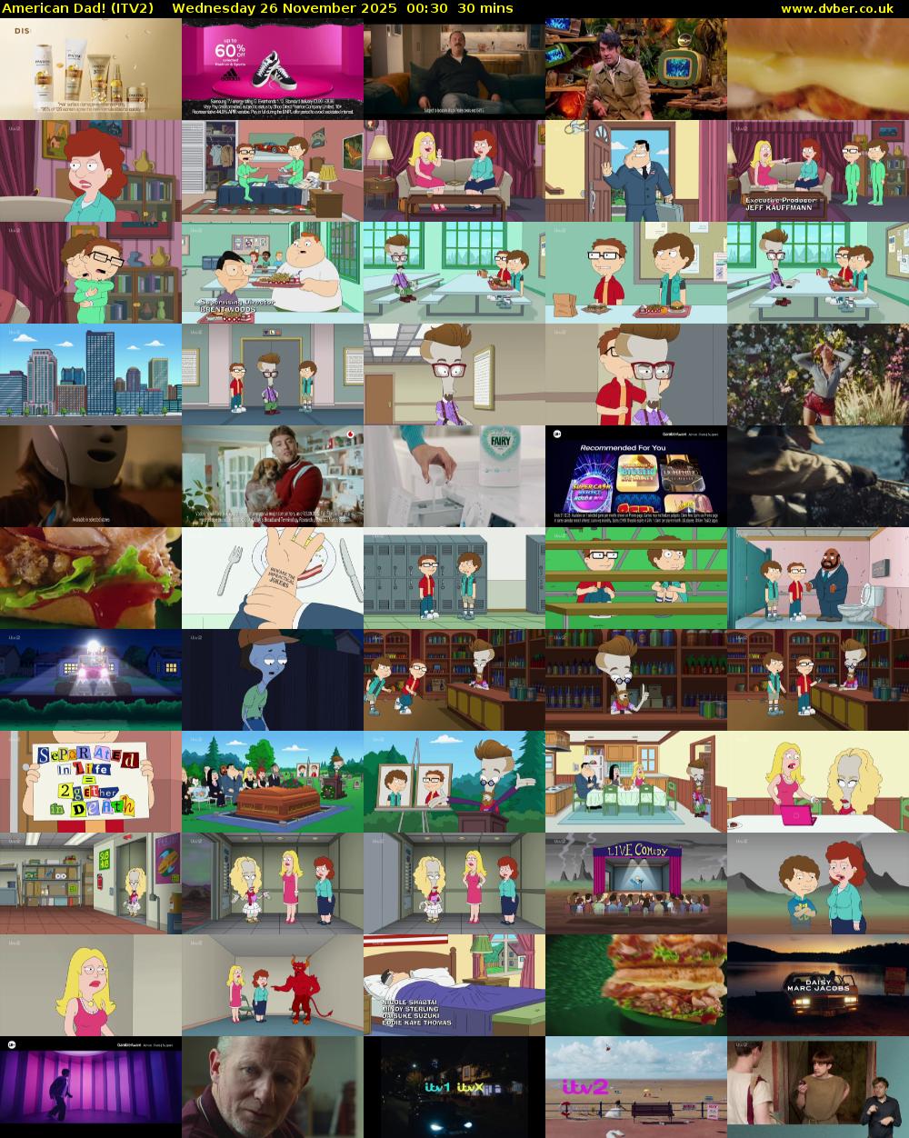 American Dad! (ITV2) Wednesday 26 November 2025 00:30 - 01:00