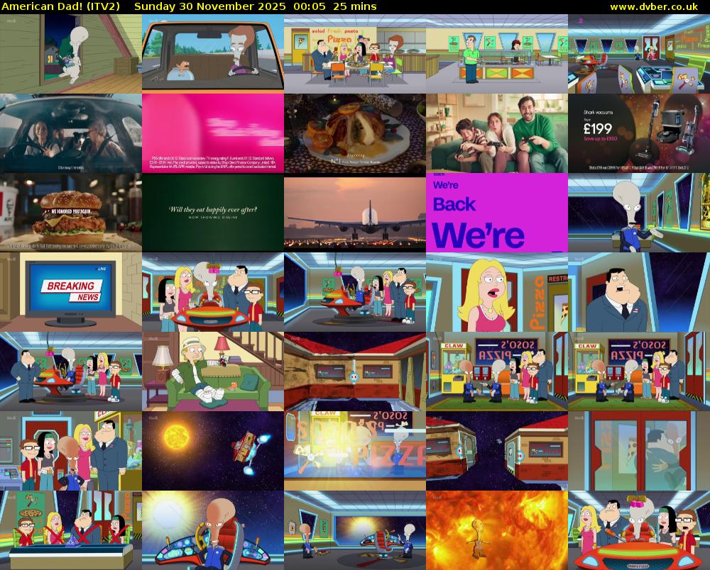 American Dad! (ITV2) Sunday 30 November 2025 00:05 - 00:30