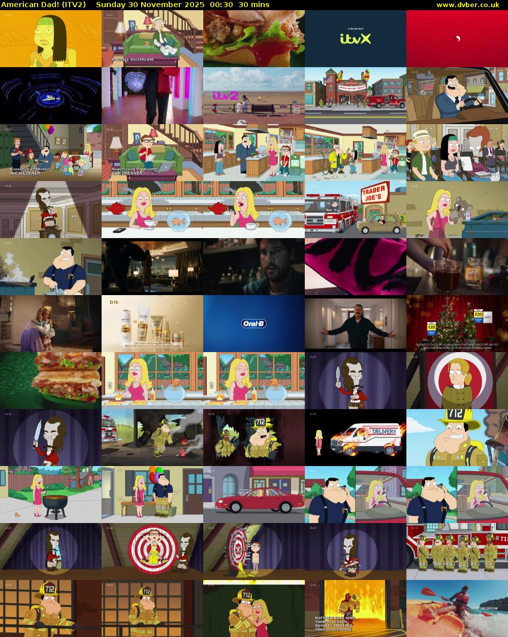 American Dad! (ITV2) Sunday 30 November 2025 00:30 - 01:00