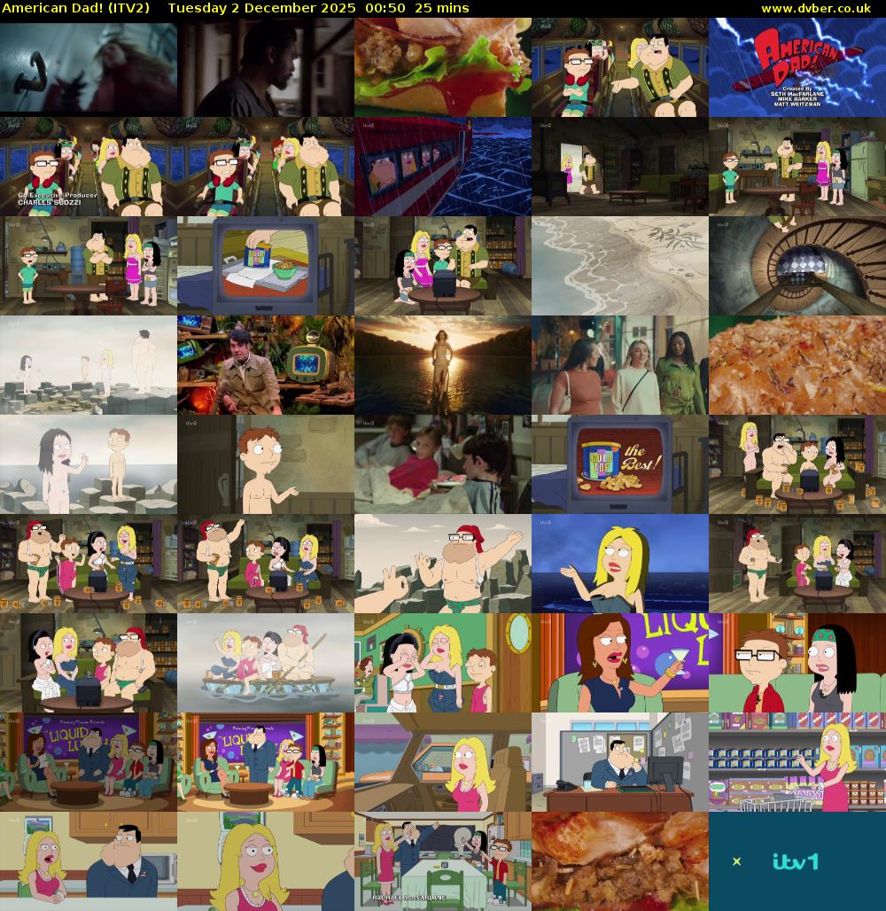 American Dad! (ITV2) Tuesday 2 December 2025 00:50 - 01:15