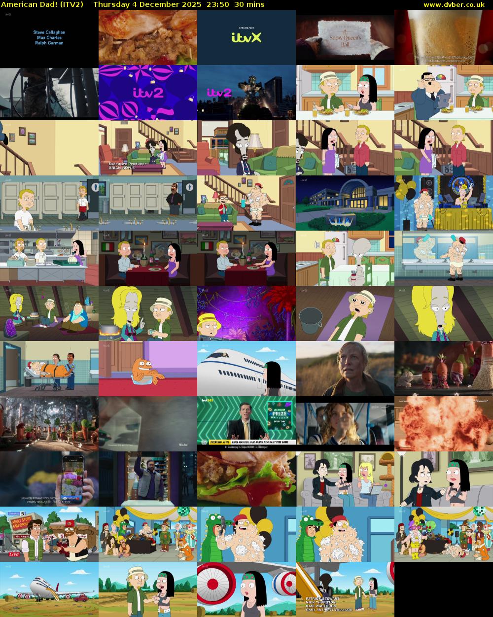 American Dad! (ITV2) Thursday 4 December 2025 23:50 - 00:20