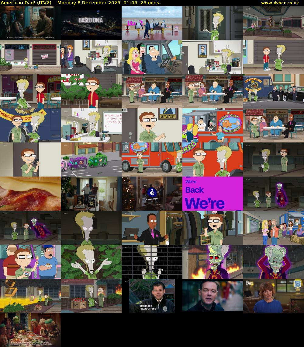 American Dad! (ITV2) Monday 8 December 2025 01:05 - 01:30