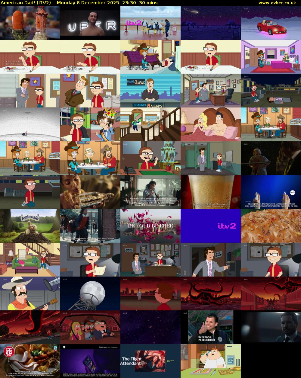 American Dad! (ITV2) Monday 8 December 2025 23:30 - 00:00