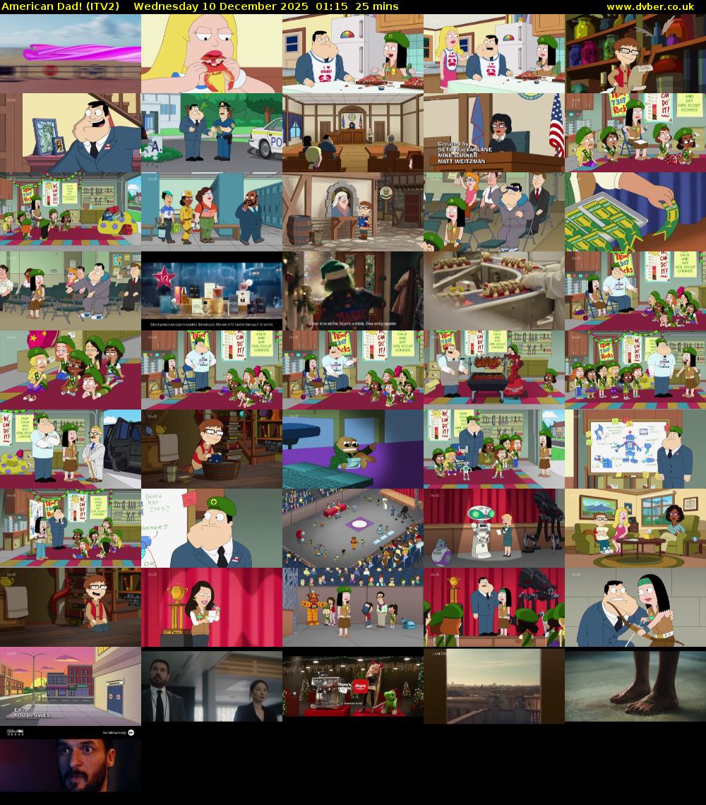 American Dad! (ITV2) Wednesday 10 December 2025 01:15 - 01:40