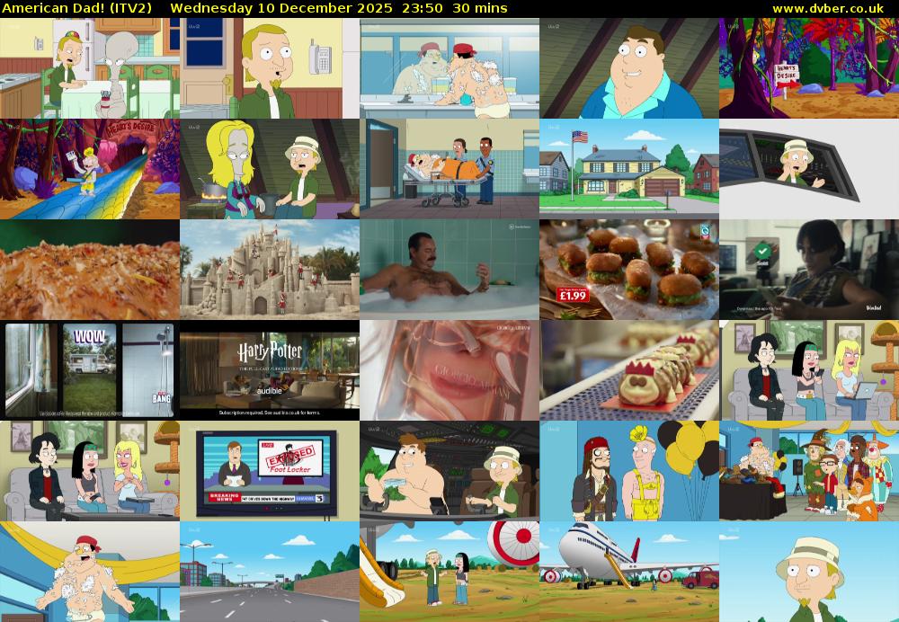 American Dad! (ITV2) Wednesday 10 December 2025 23:50 - 00:20