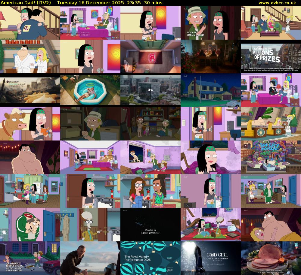 American Dad! (ITV2) Tuesday 16 December 2025 23:35 - 00:05