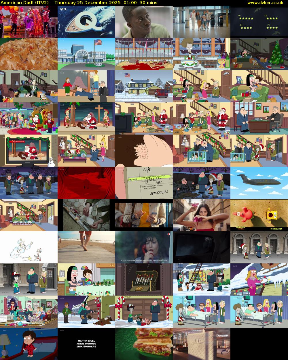 American Dad! (ITV2) Thursday 25 December 2025 01:00 - 01:30