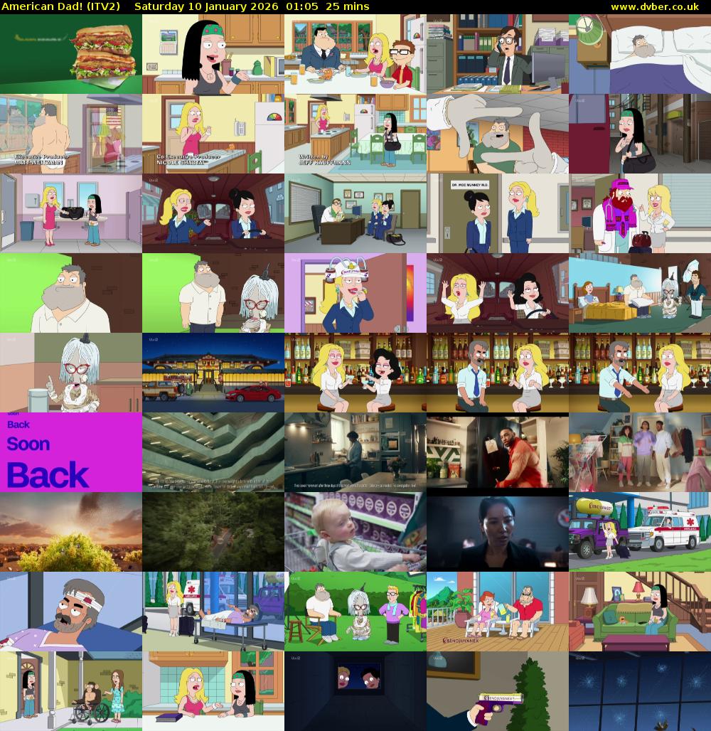 American Dad! (ITV2) Saturday 10 January 2026 01:05 - 01:30
