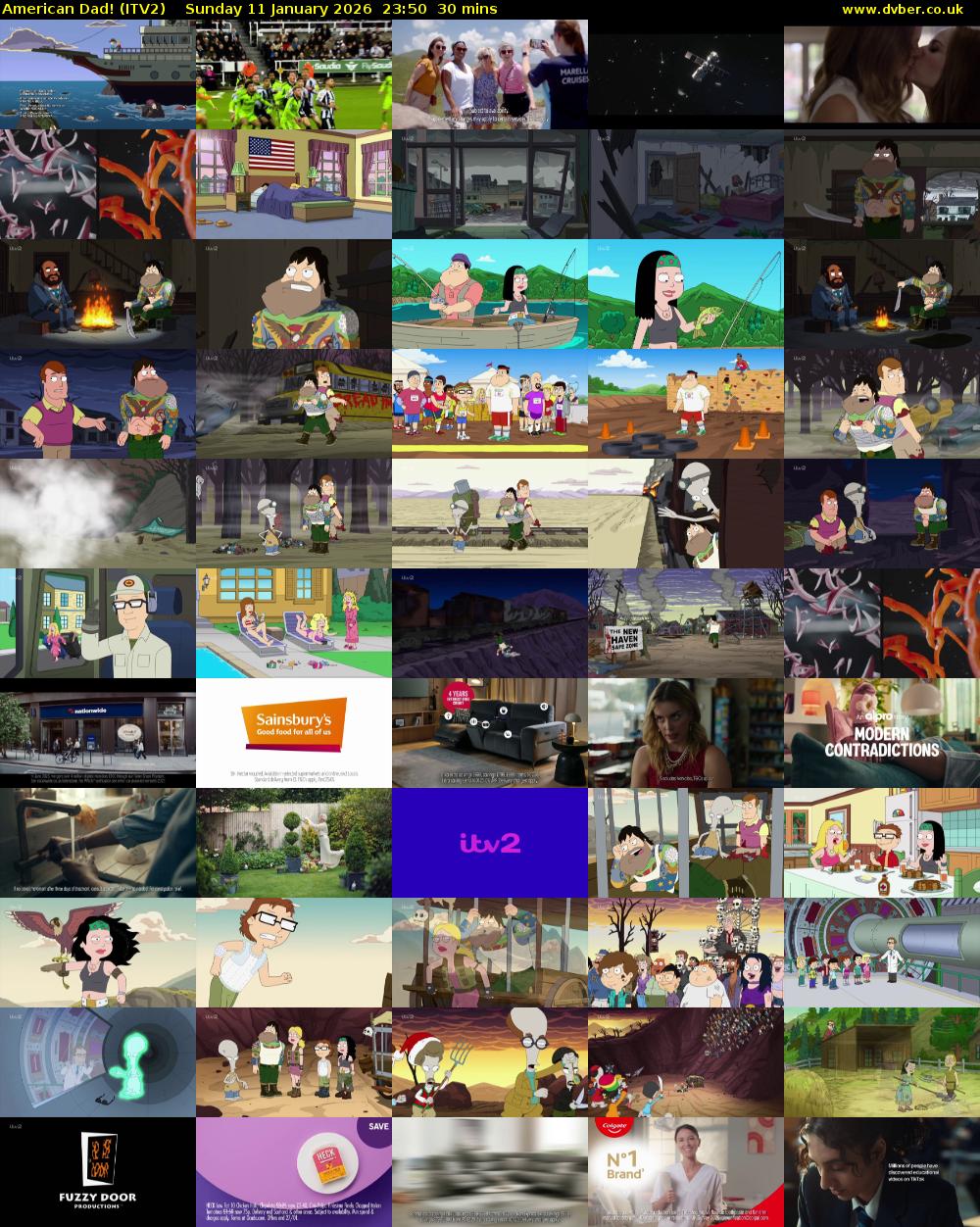 American Dad! (ITV2) Sunday 11 January 2026 23:50 - 00:20