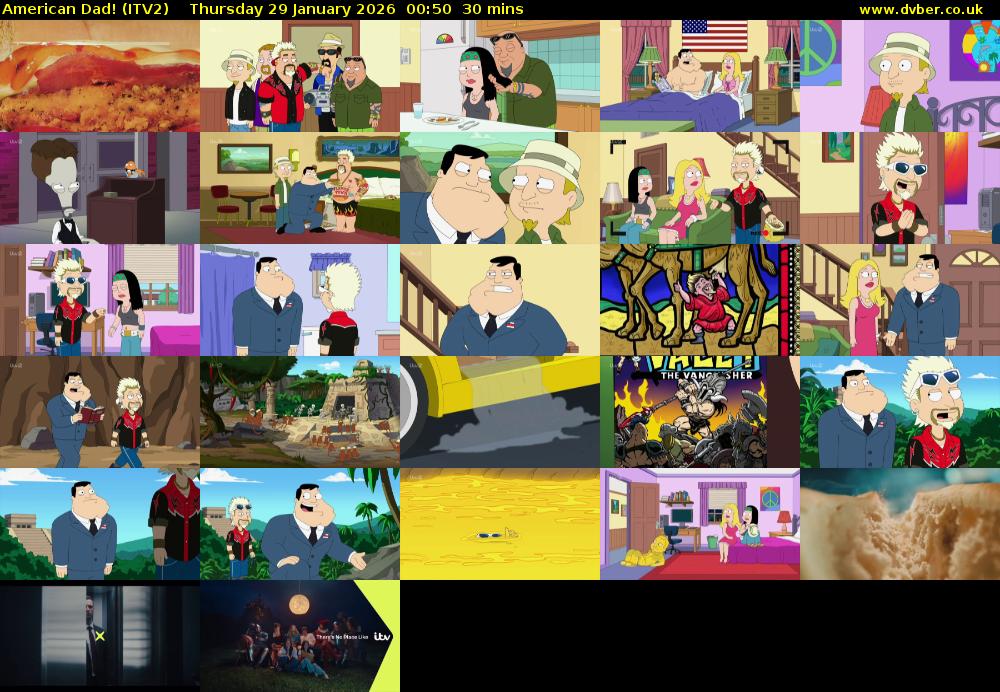 American Dad! (ITV2) Thursday 29 January 2026 00:50 - 01:20