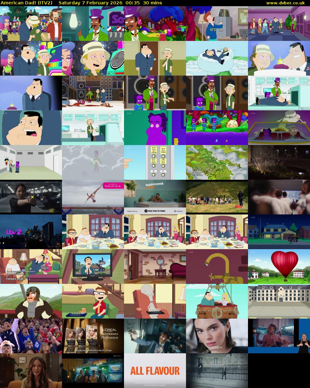 American Dad! (ITV2) Saturday 7 February 2026 00:35 - 01:05