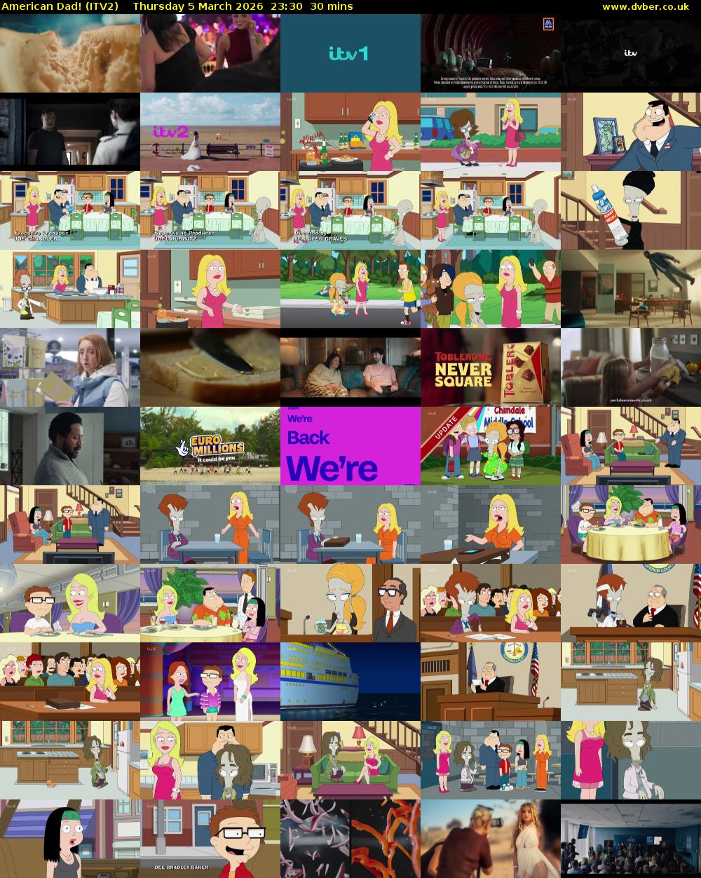 American Dad! (ITV2) Thursday 5 March 2026 23:30 - 00:00