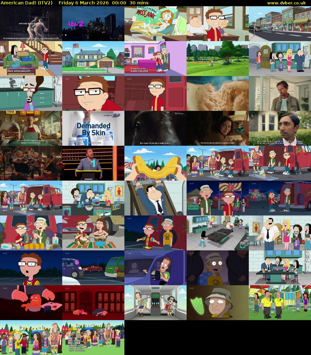 American Dad! (ITV2) Friday 6 March 2026 00:00 - 00:30