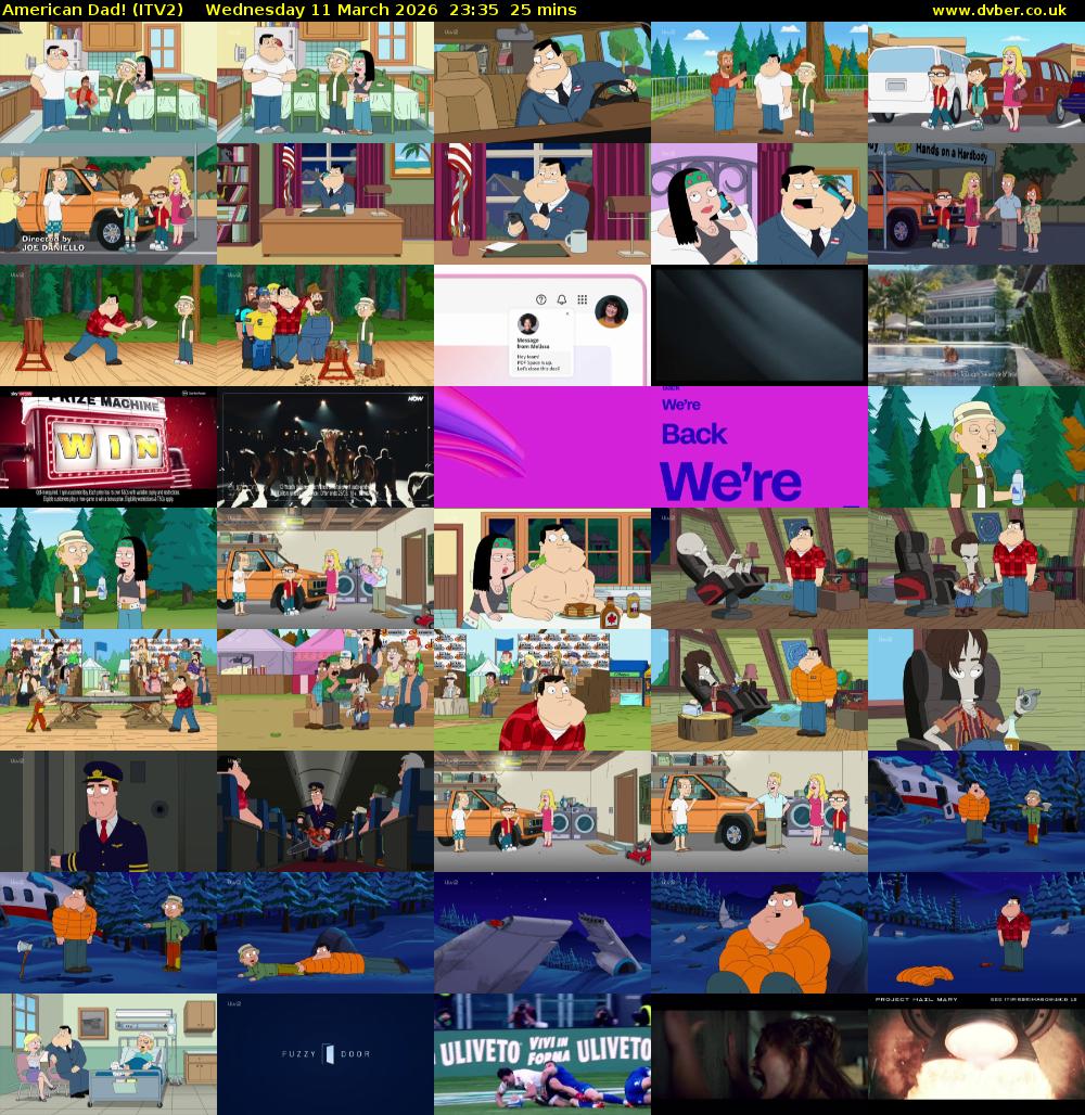 American Dad! (ITV2) Wednesday 11 March 2026 23:35 - 00:00