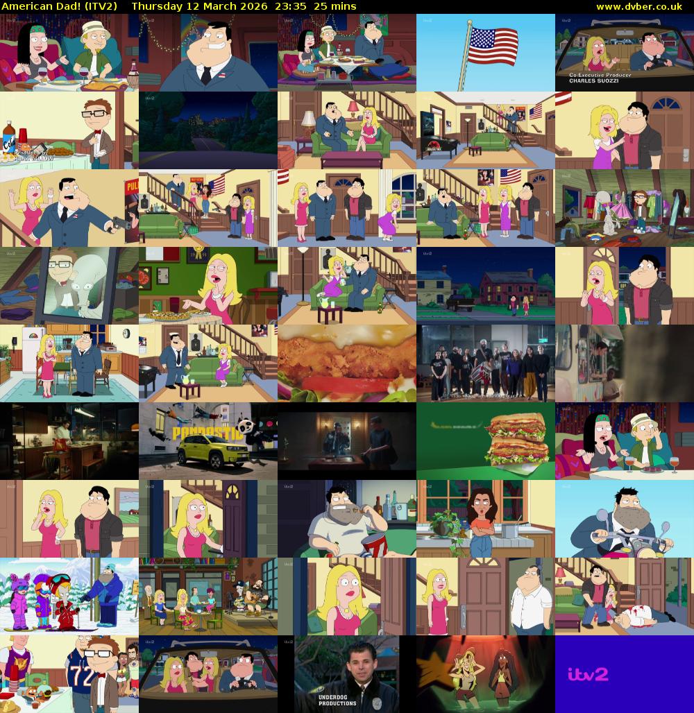 American Dad! (ITV2) Thursday 12 March 2026 23:35 - 00:00