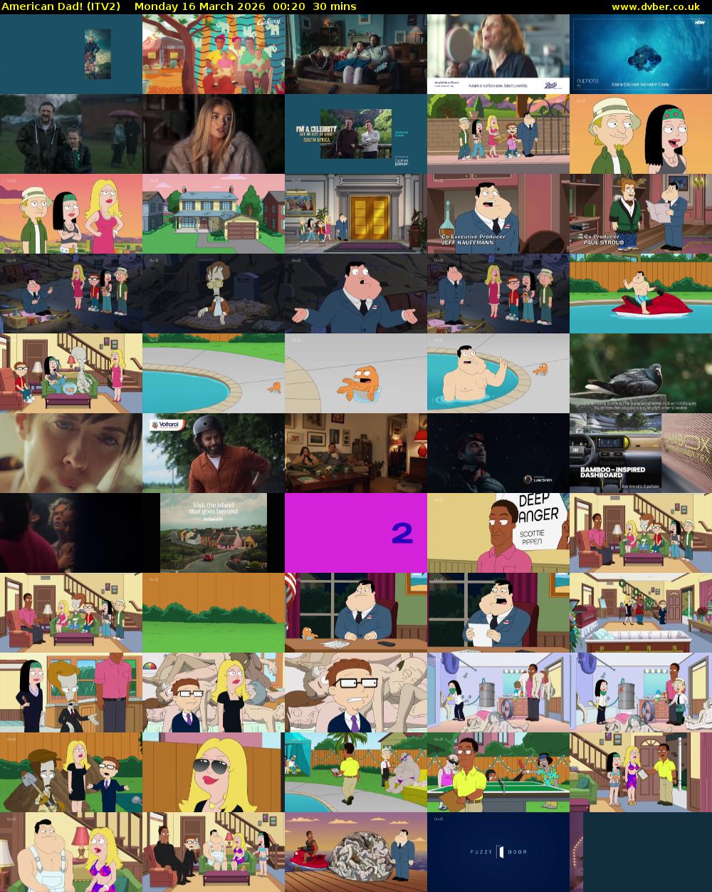 American Dad! (ITV2) Monday 16 March 2026 00:20 - 00:50