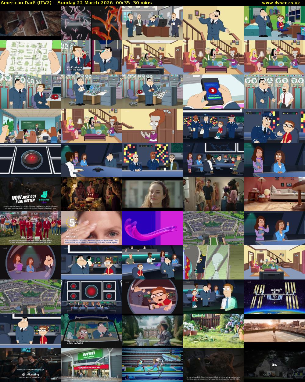 American Dad! (ITV2) Sunday 22 March 2026 00:35 - 01:05