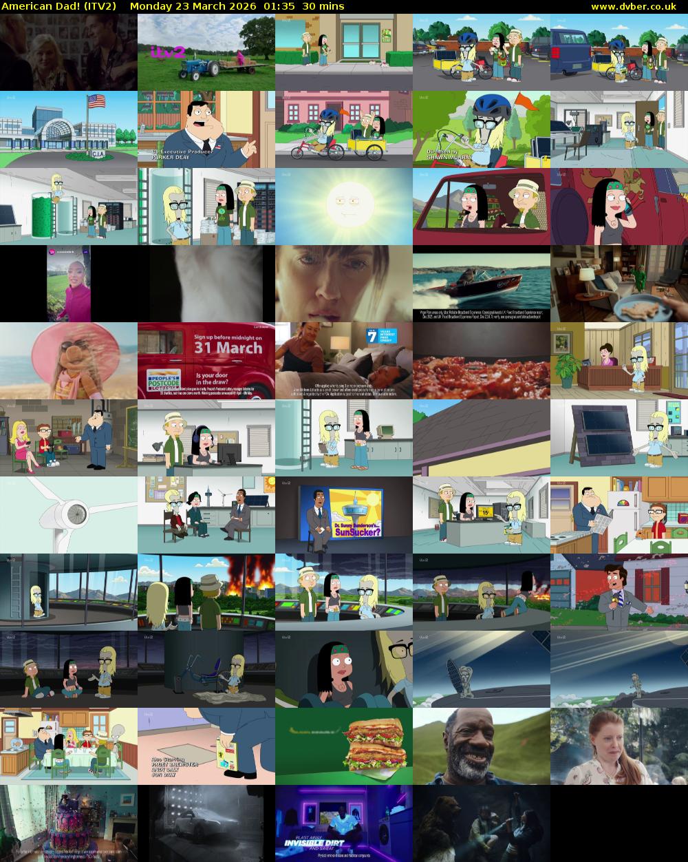 American Dad! (ITV2) Monday 23 March 2026 01:35 - 02:05