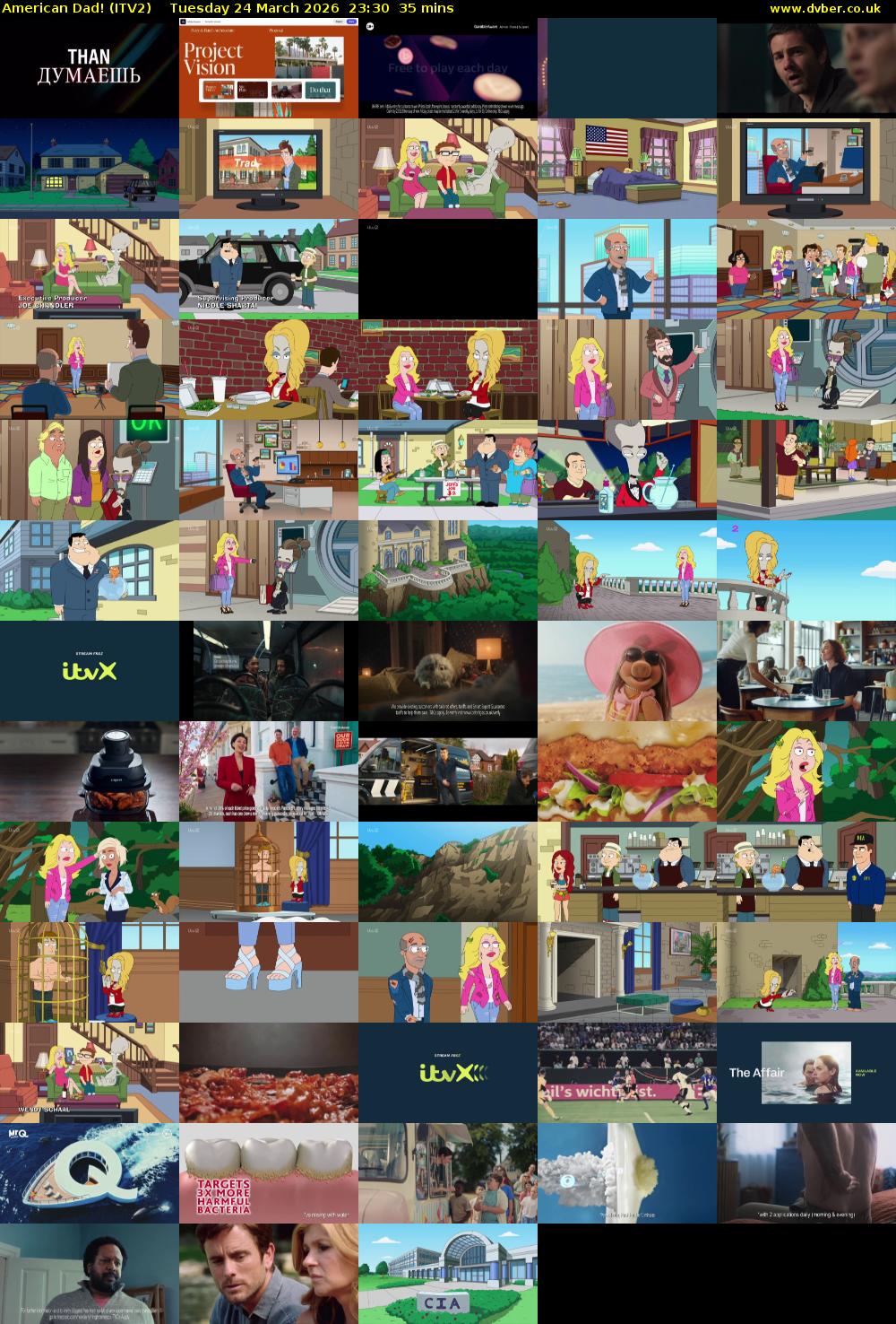 American Dad! (ITV2) Tuesday 24 March 2026 23:30 - 00:05