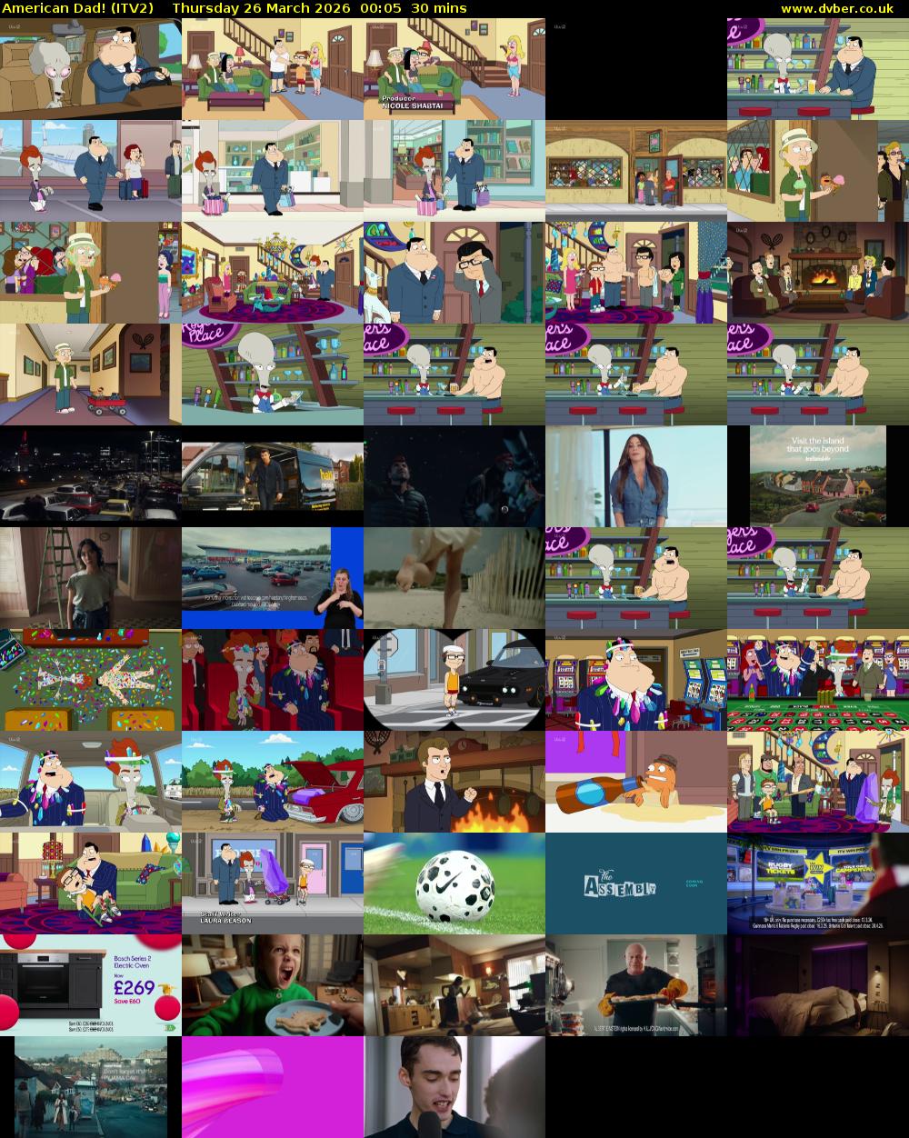 American Dad! (ITV2) Thursday 26 March 2026 00:05 - 00:35