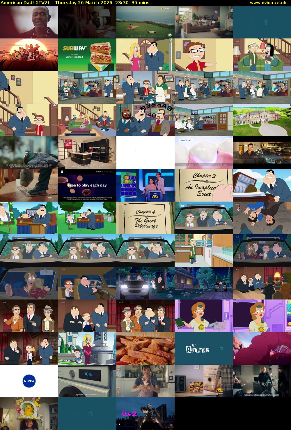 American Dad! (ITV2) Thursday 26 March 2026 23:30 - 00:05