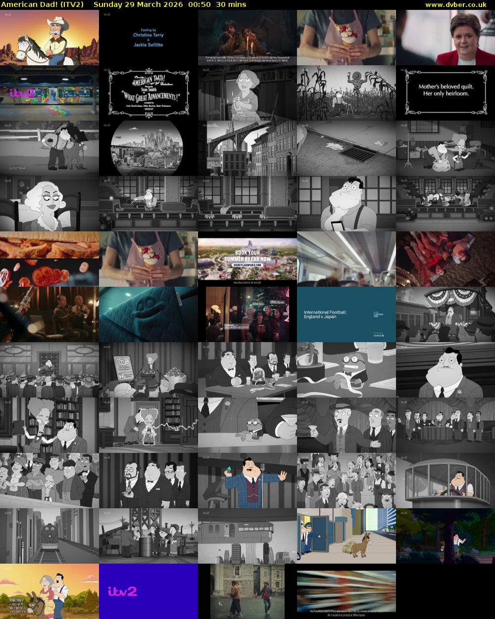 American Dad! (ITV2) Sunday 29 March 2026 00:50 - 02:20