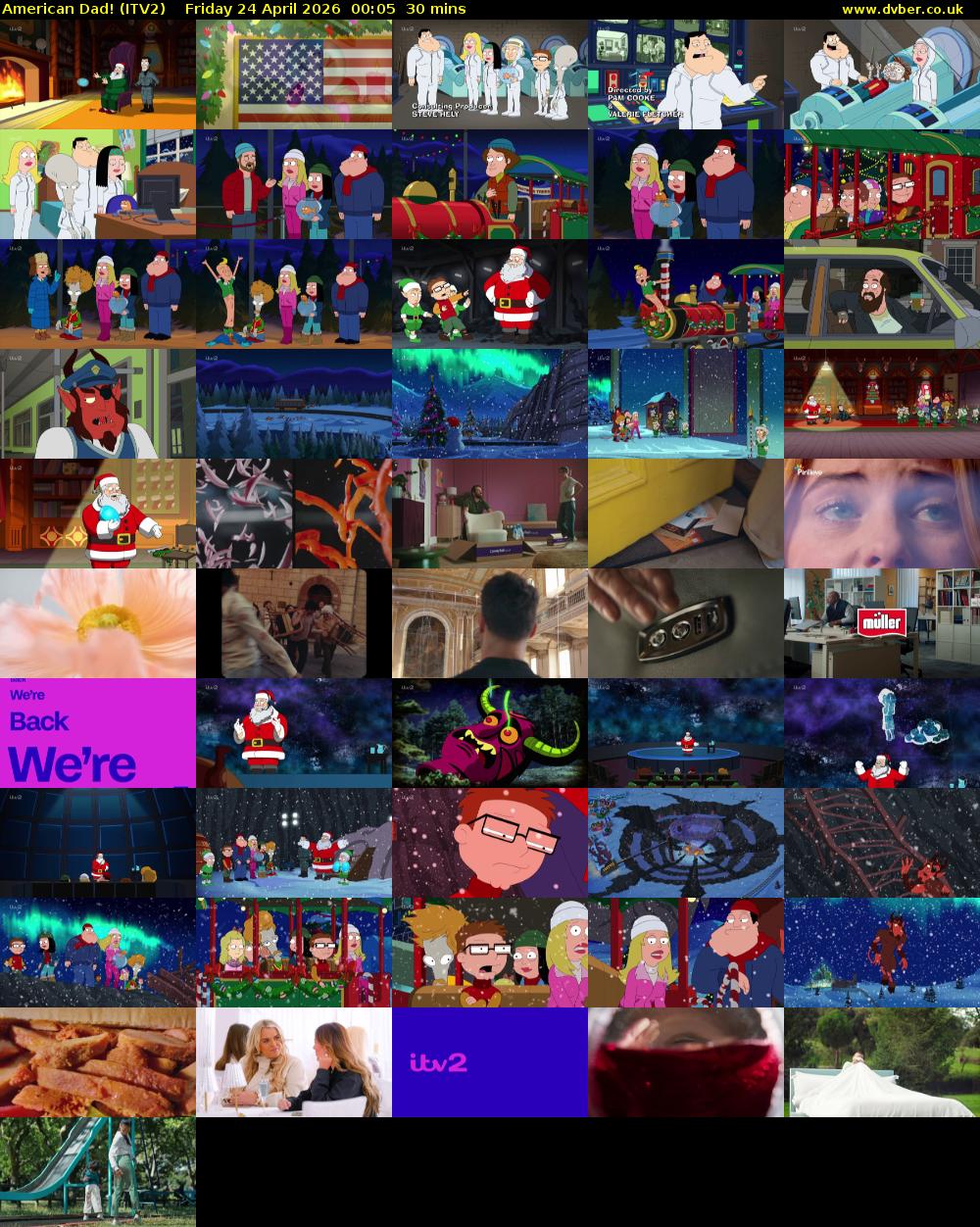 American Dad! (ITV2) Friday 24 April 2026 00:05 - 00:35