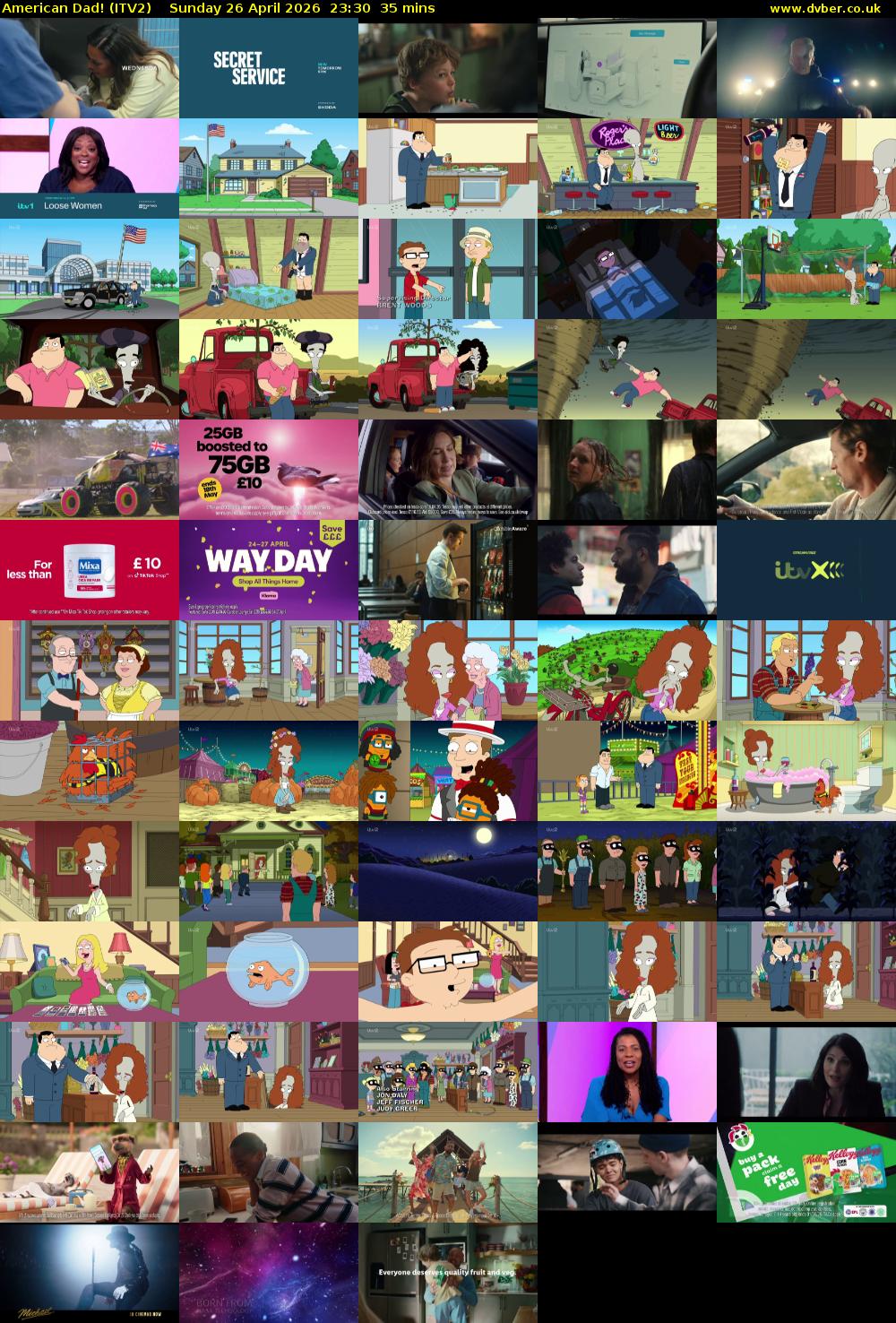 American Dad! (ITV2) Sunday 26 April 2026 23:30 - 00:05