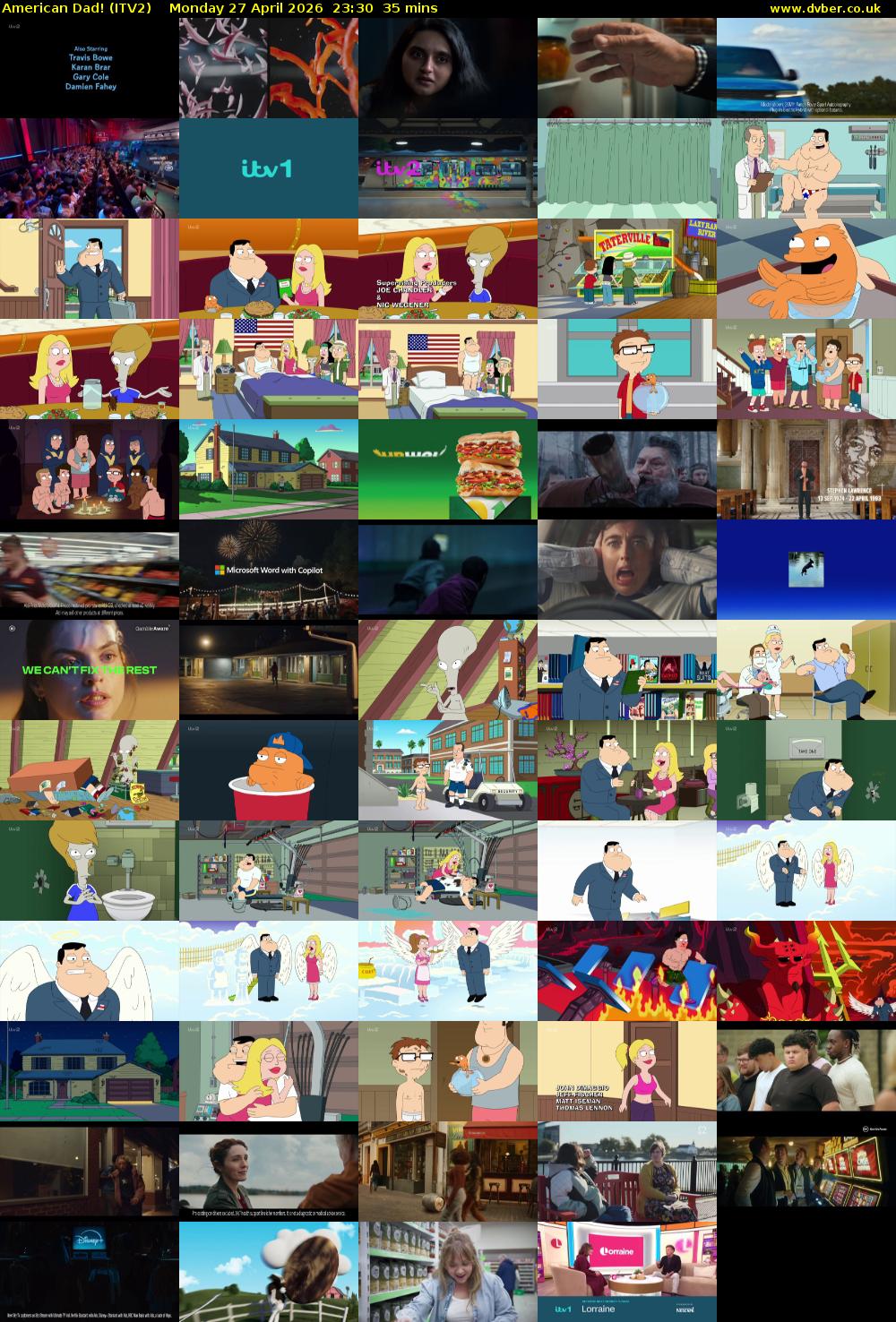 American Dad! (ITV2) Monday 27 April 2026 23:30 - 00:05