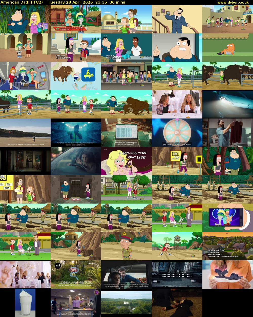 American Dad! (ITV2) Tuesday 28 April 2026 23:35 - 00:05