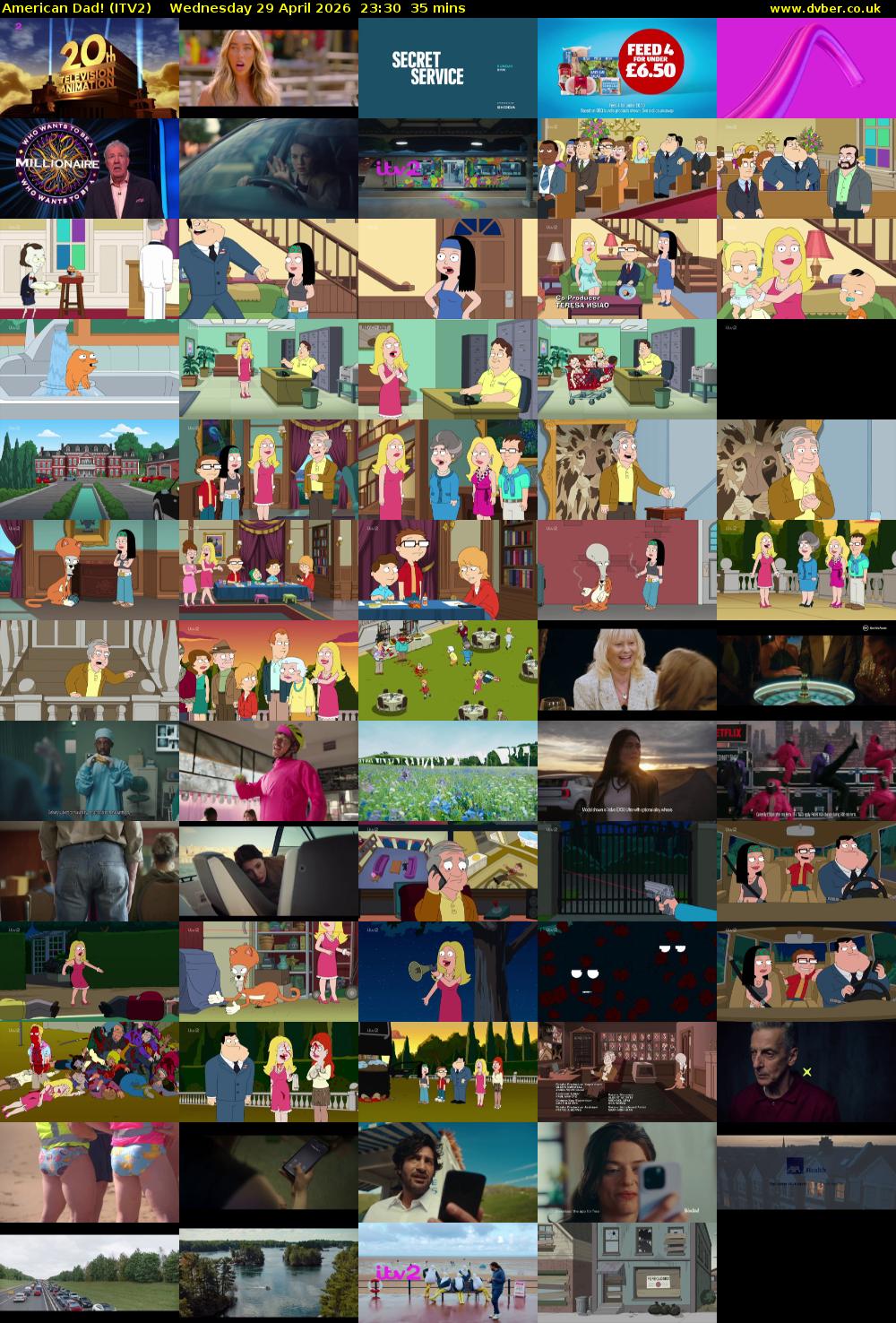 American Dad! (ITV2) Wednesday 29 April 2026 23:30 - 00:05