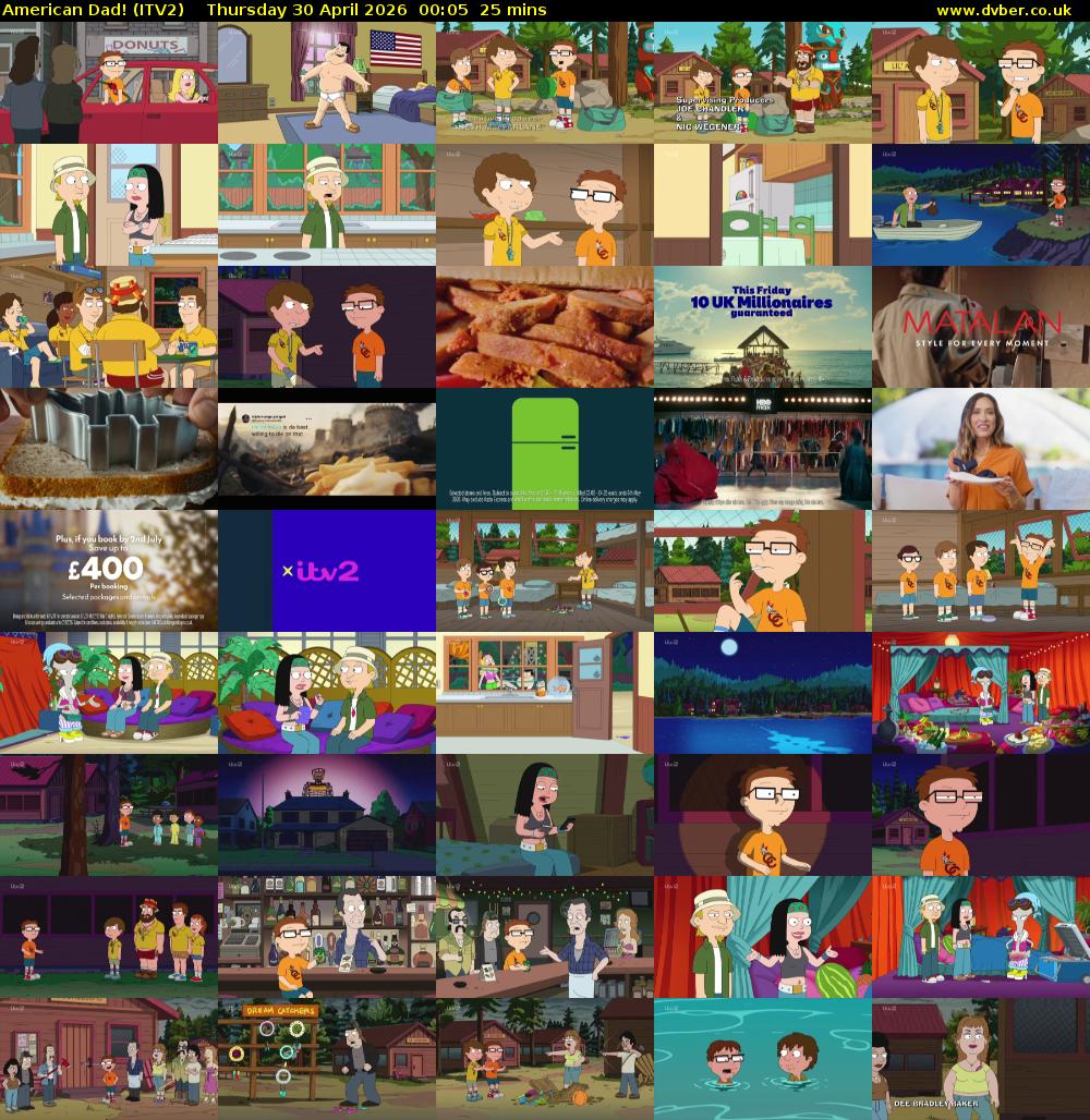 American Dad! (ITV2) Thursday 30 April 2026 00:05 - 00:30