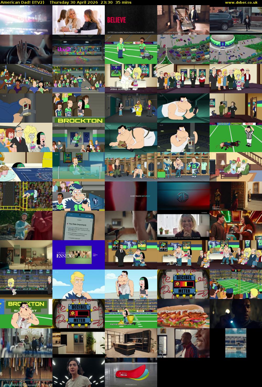 American Dad! (ITV2) Thursday 30 April 2026 23:30 - 00:05
