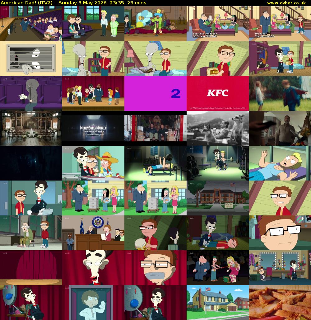 American Dad! (ITV2) Sunday 3 May 2026 23:35 - 00:00