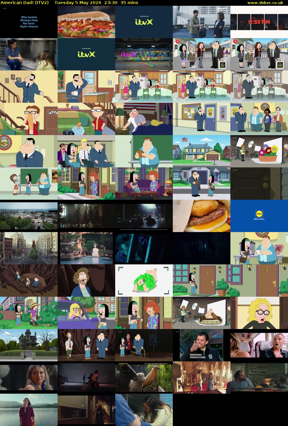 American Dad! (ITV2) Tuesday 5 May 2026 23:30 - 00:05