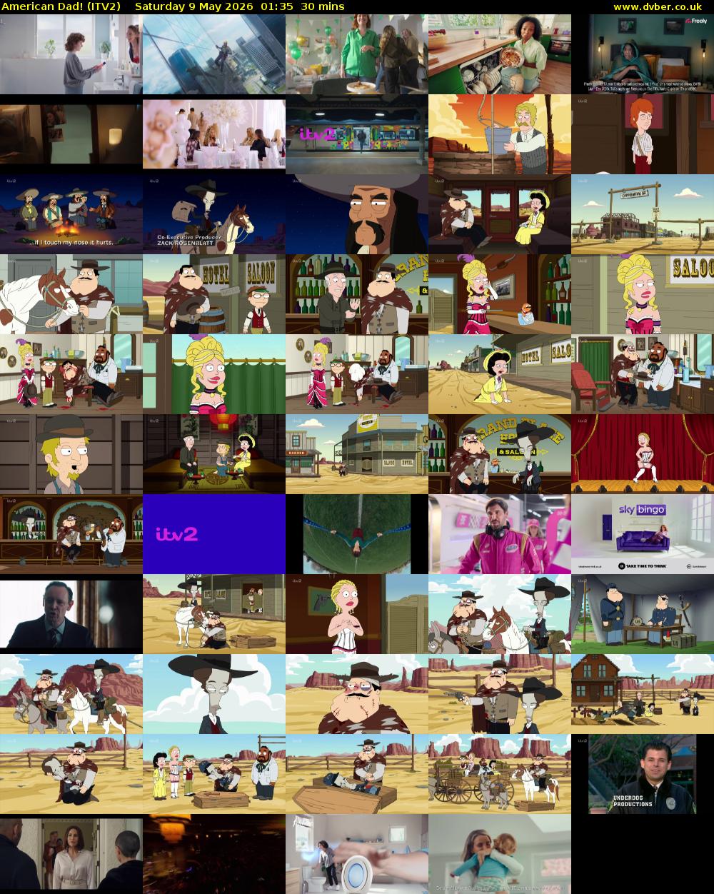 American Dad! (ITV2) Saturday 9 May 2026 01:35 - 02:05