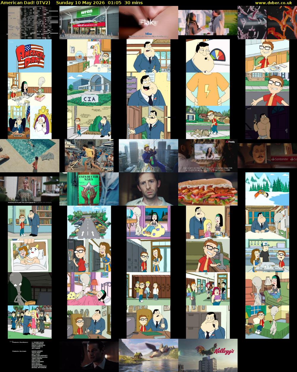 American Dad! (ITV2) Sunday 10 May 2026 01:05 - 01:35