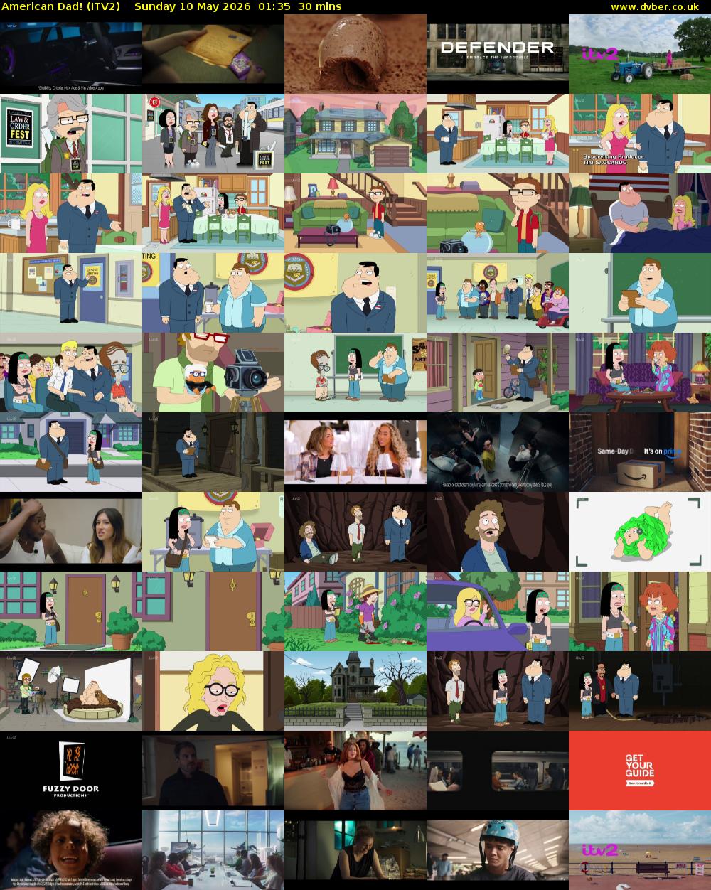 American Dad! (ITV2) Sunday 10 May 2026 01:35 - 02:05