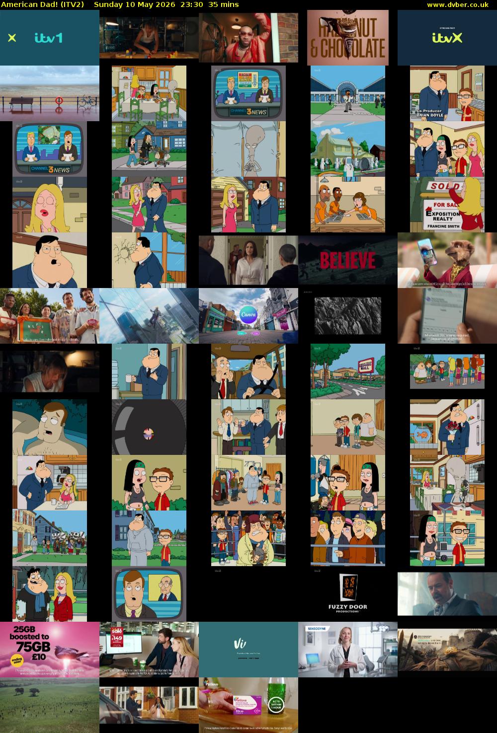American Dad! (ITV2) Sunday 10 May 2026 23:30 - 00:05