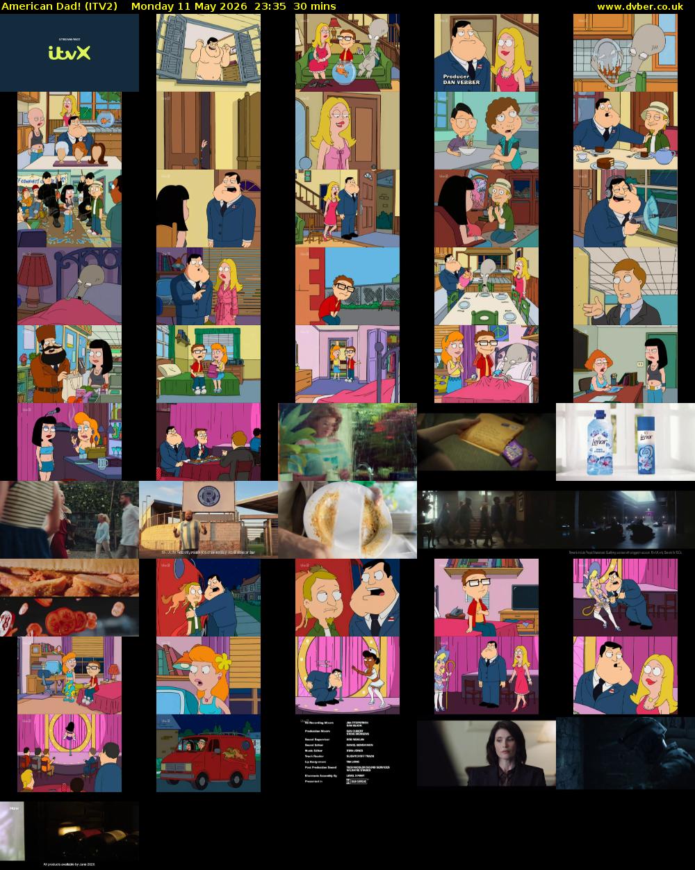 American Dad! (ITV2) Monday 11 May 2026 23:35 - 00:05